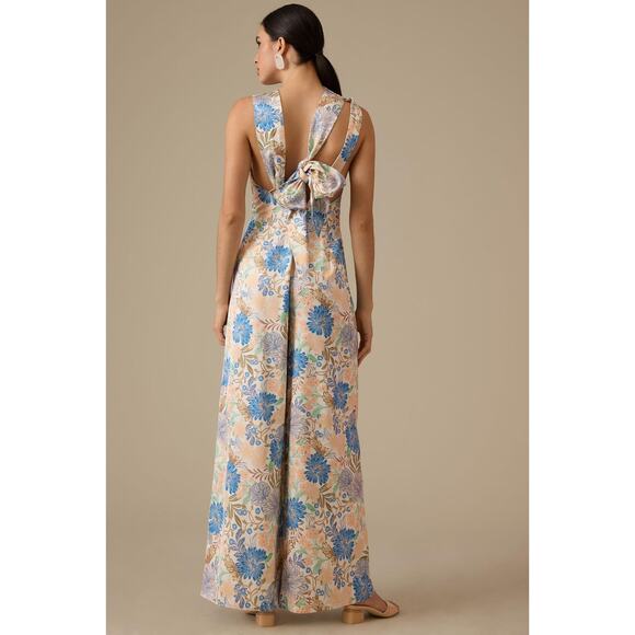 NWT Anthropologie SIGNIFICANT OTHER LANA TIE-BACK JUMPSUIT Size US 2 #MC431 - Picture 3 of 11